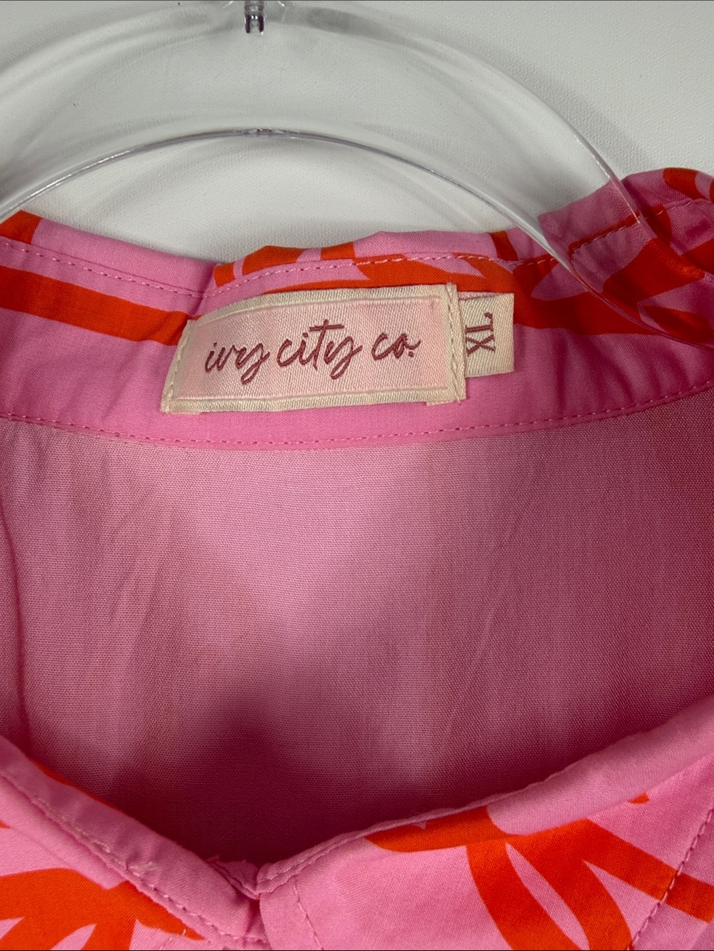 Ivy City Co Bowie Dress XL Pink Orange Bow Print Ruffle Sleeve Tiered Mini - Picture 3 of 9